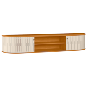 Rack Suspenso Tv 75 Pol 2P 183 cm Algarve Cinamomo Off White MADETEC Rack Suspenso Tv 75 Pol 2P 183 cm Algarve Cinamomo Off White MADETEC