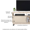 Rack Tv 50 Pol 121 cm 1 Porta Artur Calacata Off White MADETEC