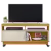Rack Tv 50 Pol 121 cm 1 Porta Artur Cinamomo Off White MADETEC