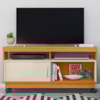 Rack Tv 50 Pol 121 cm 1 Porta Artur Cinamomo Off White MADETEC