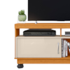 Rack Tv 50 Pol 121 cm 1 Porta Artur Cinamomo Off White MADETEC