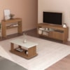 Rack Tv 65 Pol 160 cm Aparador e Mesa Centro Cinamomo Off White ARLY