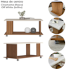 Rack Tv 65 Pol 160 cm Aparador e Mesa Centro Cinamomo Off White ARLY