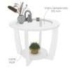 Rack Tv 65 Pol Buffet e Mesa De Centro Branco Naturale ARLY