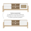 Rack Tv 65 Pol Buffet e Mesa De Centro Branco Naturale ARLY