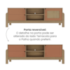 Rack Tv 65 Pol Buffet e Mesa De Centro Carvalho Terracota ARLY