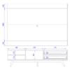 Rack Veneza e Painel Nilo Tv 75 Pol 200 cm Off White Matte Freijo Colibri