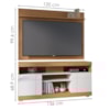 Rack Yara e Painel Maia Tv 55 Pol 136 cm 5016 Freijo Off White Colibri