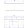 Rack Yara e Painel Maia Tv 55 Pol 136 cm 5016 Freijo Off White Colibri