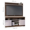 Rack Yara e Painel Maia Tv 55 Pol 136 cm 5016 Nogueira Real Off White Colibri