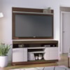 Rack Yara e Painel Maia Tv 55 Pol 136 cm 5016 Nogueira Real Off White Colibri