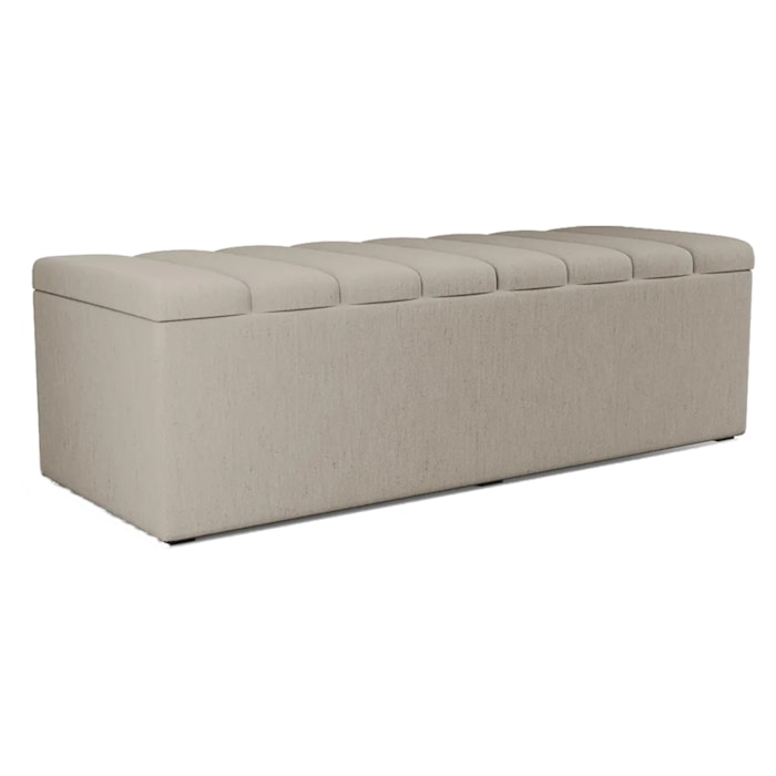 Recamier Calcadeira Bau 140 cm Dalia Linho Bege Artte