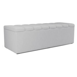 Recamier Calcadeira Bau 140 cm Dalia Linho Cinza Artte