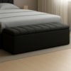 Recamier Calcadeira Bau 140 cm Dalia Suede Preto Artte