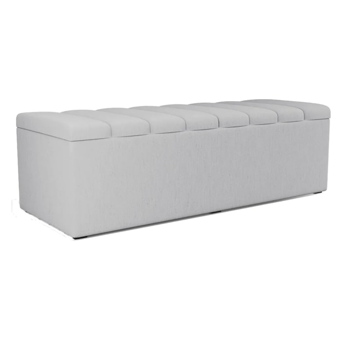 Recamier Calcadeira Bau 160 cm Dalia Linho Cinza Artte