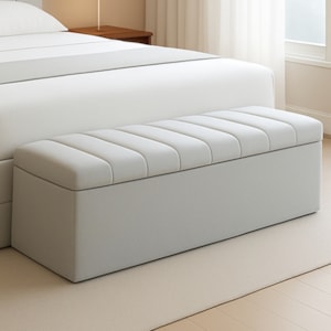 Recamier Calcadeira Bau 160 cm Dalia Linho Cru Artte