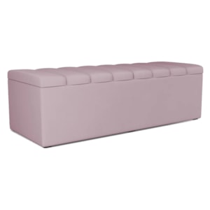 Recamier Calcadeira Bau 160 cm Dalia Suede Rose Artte