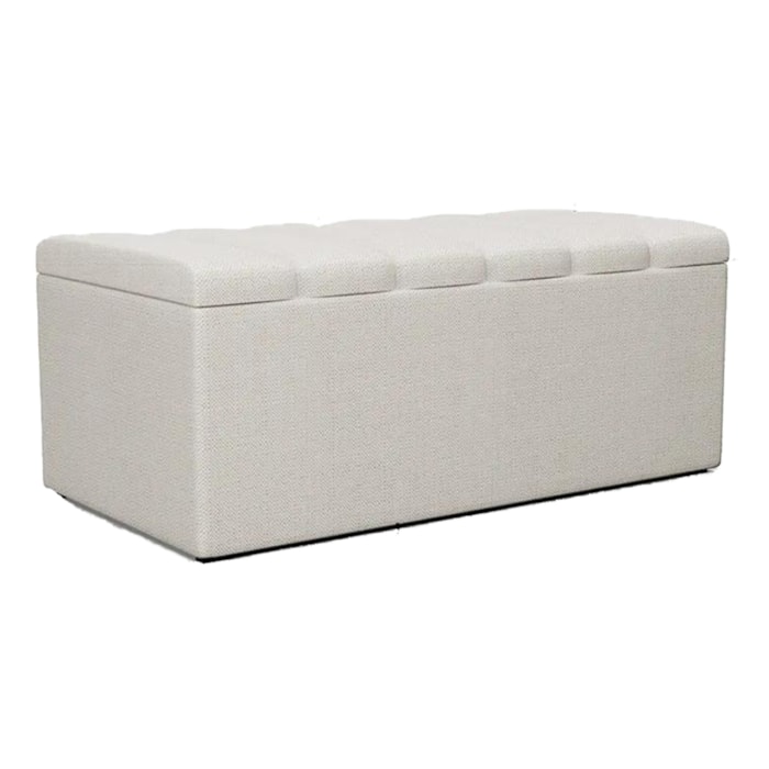 Recamier Calcadeira Bau 90 cm Dalia Linho Champagne Artte