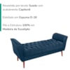 Recamier Capitone Pes Madeira 160 cm Grecia Suede Azul Marinho MPassos