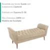 Recamier Capitone Pes Madeira 160 cm Grecia Suede Bege MPassos