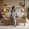 Recamier Capitone Pes Madeira 160 cm Grecia Suede Capuccino MPassos