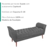 Recamier Capitone Pes Madeira 160 cm Grecia Suede Cinza Escuro MPassos