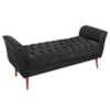 Recamier Capitone Pes Madeira 160 cm Grecia Suede Preto MPassos