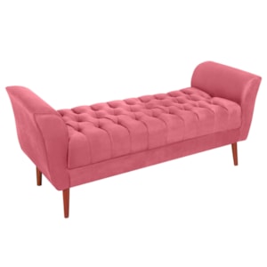 Recamier Capitone Pes Madeira 160 cm Grecia Suede Rose MPassos