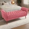 Recamier Capitone Pes Madeira 160 cm Grecia Suede Rose MPassos
