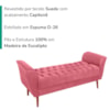 Recamier Capitone Pes Madeira 160 cm Grecia Suede Rose MPassos
