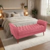Recamier Capitone Pes Madeira 160 cm Grecia Suede Rose MPassos