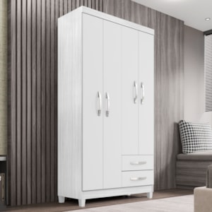 Roupeiro 4P 2G Moden 3565 100 cm Branco Flex INCP