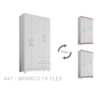 Roupeiro 4P 2G Moden 3565 100 cm Branco Flex INCP