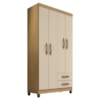 Roupeiro 4P 2G Moden 3565 100 cm Carvalho Am Off White INCP