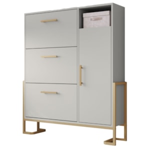 Sapateira 4 Gavetas P1062 96 cm Arenas Dourado PP Milani Store