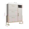 Sapateira 4 Gavetas P1062 96 cm Arenas Dourado PP Milani Store