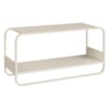 Sapateira Banco Luna 90 cm Pes Metalicos Off White Artesano