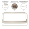Sapateira Banco Luna 90 cm Pes Metalicos Off White Artesano