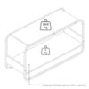 Sapateira Banco Luna 90 cm Pes Metalicos Off White Artesano