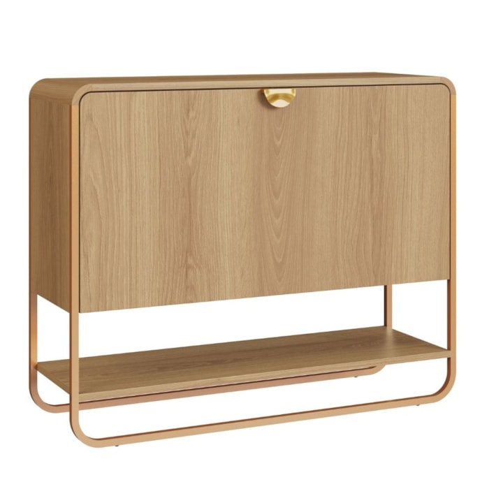 Sapateira Luna 93 cm Pes Metalicos Hanover Dourado Artesano