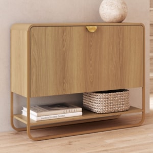 Sapateira Luna 93 cm Pes Metalicos Hanover Dourado Artesano