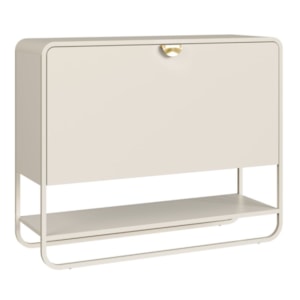 Sapateira Luna 93 cm Pes Metalicos Off White Artesano