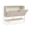 Sapateira Luna 93 cm Pes Metalicos Off White Artesano