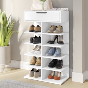 Sapateira Multiuso 1 Gaveta 99X60 cm Agata Branco DCASA