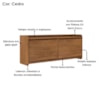 Sapateira Multiuso 2 Portas 130 cm Dalia Cedro DCASA