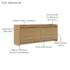 Sapateira Multiuso 2 Portas 130 cm Dalia Hannover DCASA