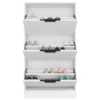 Sapateira Multiuso 3 Gavetas Basculantes 120x65 cm Aurora Branco RUDK