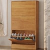 Sapateira Multiuso 3 Gavetas Basculantes 120x65 cm Aurora Cedro RUDK