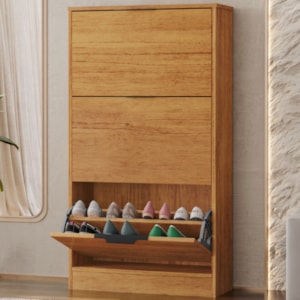Sapateira Multiuso 3 Gavetas Basculantes 120x65 cm Aurora Cedro RUDK