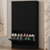 Sapateira Multiuso 3 Gavetas Basculantes 120x65 cm Aurora Preto RUDK
